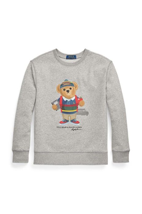 Дитяча кофта Polo Ralph Lauren колір сірий з принтом (3441606)