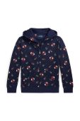 Дитяча кофта Polo Ralph Lauren колір синій з капюшоном візерунок (3470294)