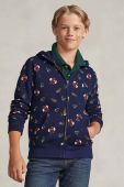 Дитяча кофта Polo Ralph Lauren колір синій з капюшоном візерунок (3470294)