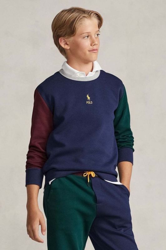Дитяча кофта Polo Ralph Lauren колір синій однотонна (3441610)