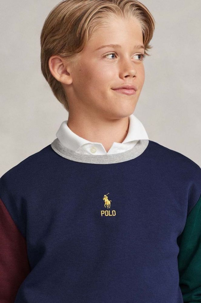 Дитяча кофта Polo Ralph Lauren колір синій однотонна (3441610) фото 4
