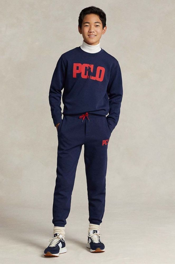 Дитяча кофта Polo Ralph Lauren колір синій з принтом (3441618) фото 4