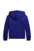 Дитяча кофта Polo Ralph Lauren з капюшоном з принтом колір блакитний (3637944)