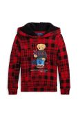 Дитяча кофта Polo Ralph Lauren колір червоний з капюшоном візерунок (3624834) Дитяча кофта Polo Ralph Lauren колір червоний з капюшоном візерунок (3624834)
