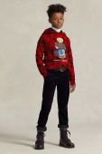 Дитяча кофта Polo Ralph Lauren колір червоний з капюшоном візерунок (3624834) Дитяча кофта Polo Ralph Lauren колір червоний з капюшоном візерунок (3624834)