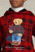 Дитяча кофта Polo Ralph Lauren колір червоний з капюшоном візерунок (3624834) Дитяча кофта Polo Ralph Lauren колір червоний з капюшоном візерунок (3624834)