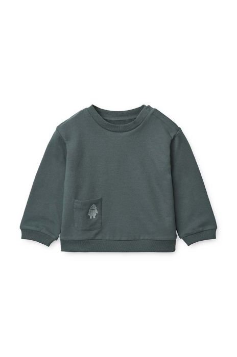 Кофта для немовлят Liewood колір сірий однотонна