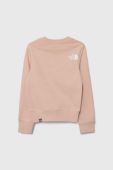 Дитяча бавовняна кофта The North Face REDBOX CREW колір рожевий з принтом