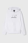 Дитяча кофта EA7 Emporio Armani колір білий з капюшоном з принтом (3380998)