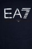 Дитяча кофта EA7 Emporio Armani колір синій з капюшоном з принтом (3380992)