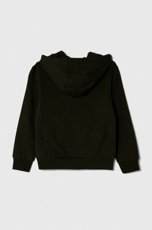 Дитяча кофта EA7 Emporio Armani колір зелений з капюшоном з принтом (3380988) фото 2
