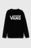 Дитяча бавовняна кофта Vans VANS CLASSIC CREW колір чорний з принтом