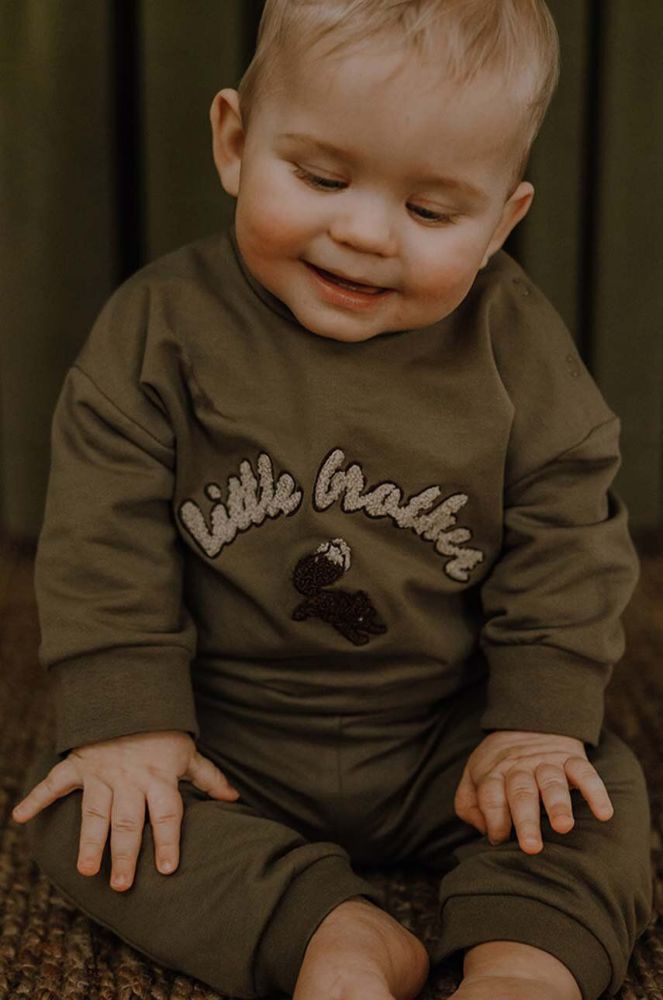 Дитяча кофта That's mine 005073 Finley Little Brother Sweatshirt колір коричневий з аплікацією