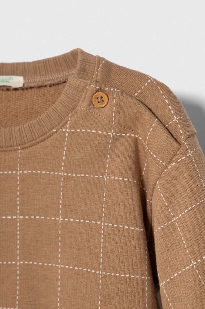 Кофта для немовлят United Colors of Benetton колір коричневий візерунок фото 3