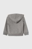 Дитяча кофта United Colors of Benetton колір сірий з капюшоном однотонна (3390347)