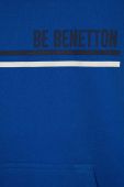 Дитяча бавовняна кофта United Colors of Benetton з капюшоном візерунок колір блакитний (3390438)