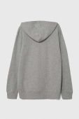 Дитяча бавовняна кофта United Colors of Benetton колір сірий з капюшоном візерунок (3390404)