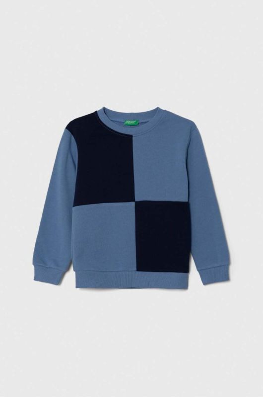 Дитяча бавовняна кофта United Colors of Benetton візерунок колір блакитний (3390533)
