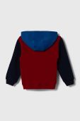 Дитяча бавовняна кофта United Colors of Benetton з капюшоном візерунок колір блакитний (3388151)
