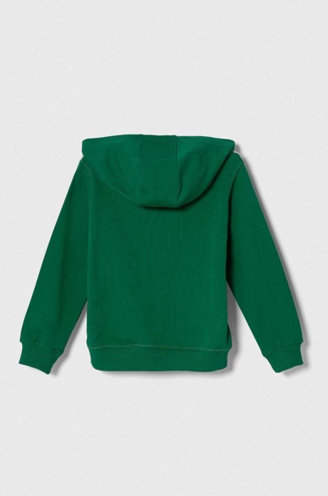 Дитяча бавовняна кофта United Colors of Benetton з капюшоном візерунок колір барвистий (3388126) фото 2