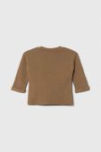 Бавовняна кофта для немовлят United Colors of Benetton колір коричневий з принтом