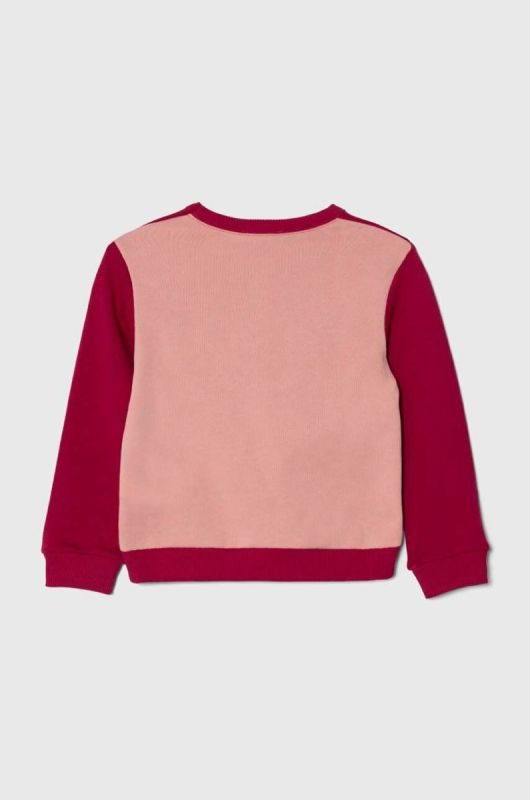 Дитяча бавовняна кофта United Colors of Benetton колір рожевий з принтом (3388263) фото 2