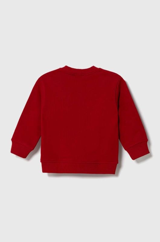 Дитяча бавовняна кофта United Colors of Benetton колір червоний з принтом (3390638) фото 2
