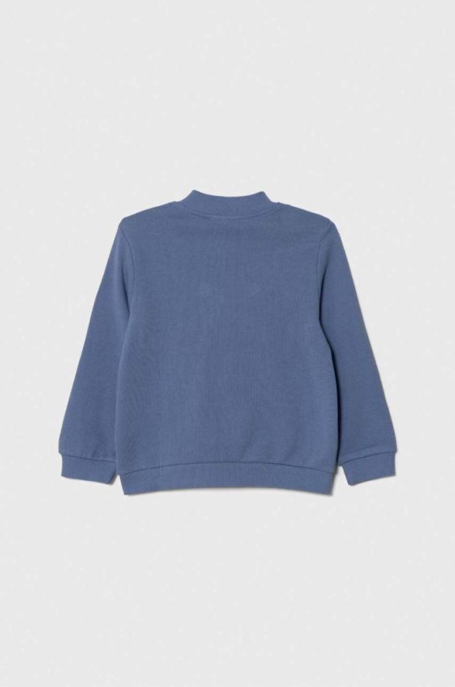 Дитяча бавовняна кофта United Colors of Benetton з принтом колір блакитний (3390667) фото 2