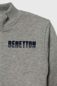 Дитяча бавовняна кофта United Colors of Benetton колір сірий з принтом (3390596)