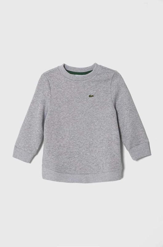Дитяча кофта Lacoste колір сірий меланж