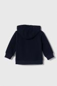 Дитяча кофта Lacoste колір синій з капюшоном однотонна