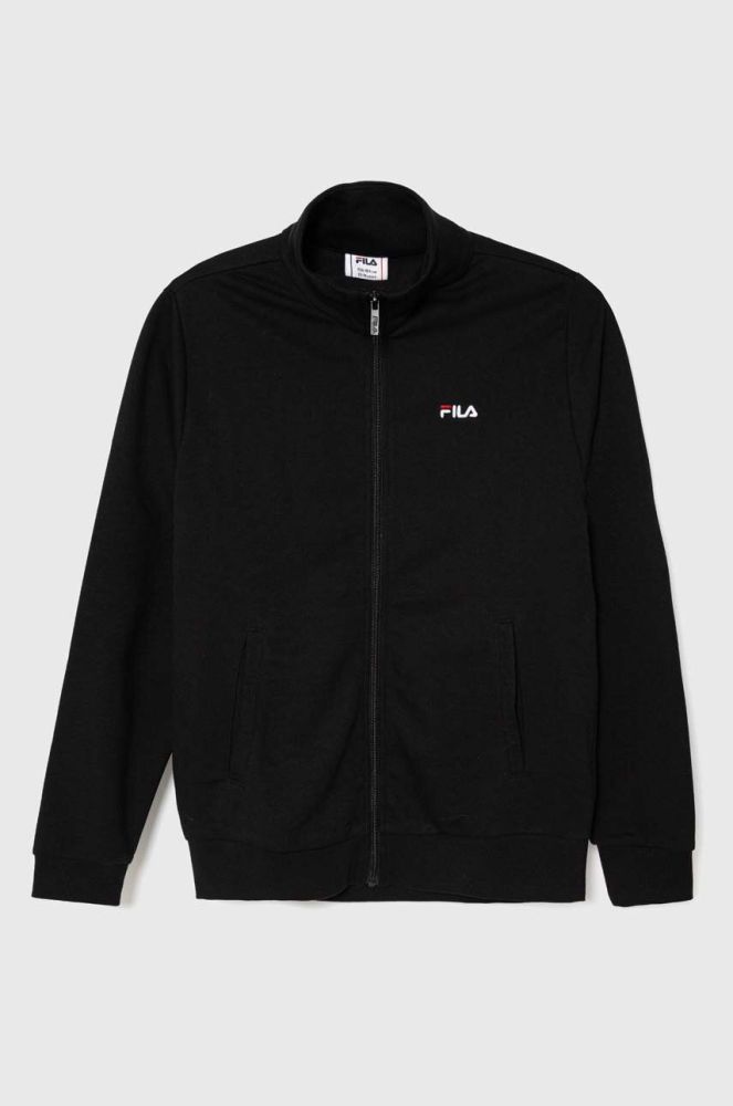 Дитяча кофта Fila BIDINGEN колір чорний меланж