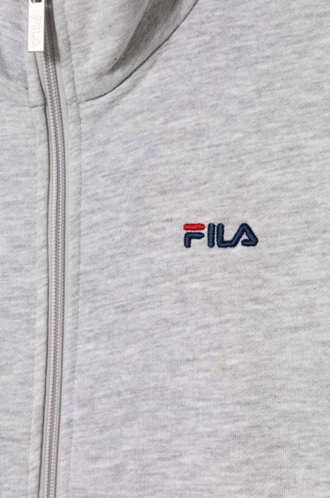 Дитяча кофта Fila BLANKENHAGEN колір сірий однотонна фото 3