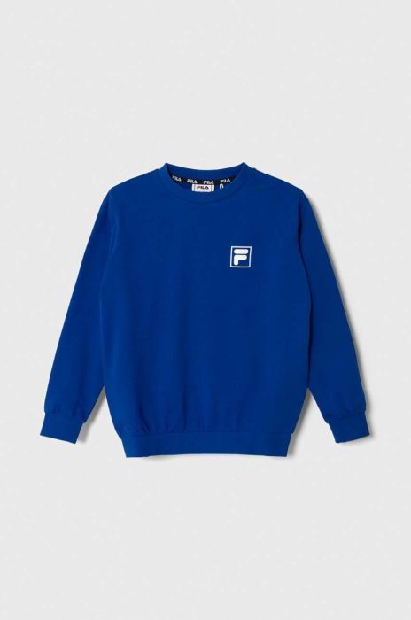 Дитяча кофта Fila BLEIALF crew sweat з принтом колір блакитний
