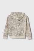 Дитяча кофта Fila BIMOEHLEN AOP колір білий з капюшоном візерунок