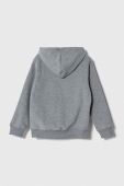 Дитяча кофта United Colors of Benetton колір сірий з капюшоном однотонна (3473425)