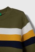 Дитяча бавовняна кофта United Colors of Benetton колір зелений візерунок (3418655)