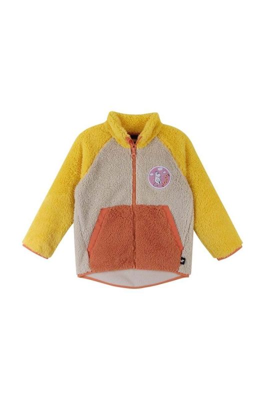 Дитяча кофта Reima Moomin Kramgo колір жовтий однотонна