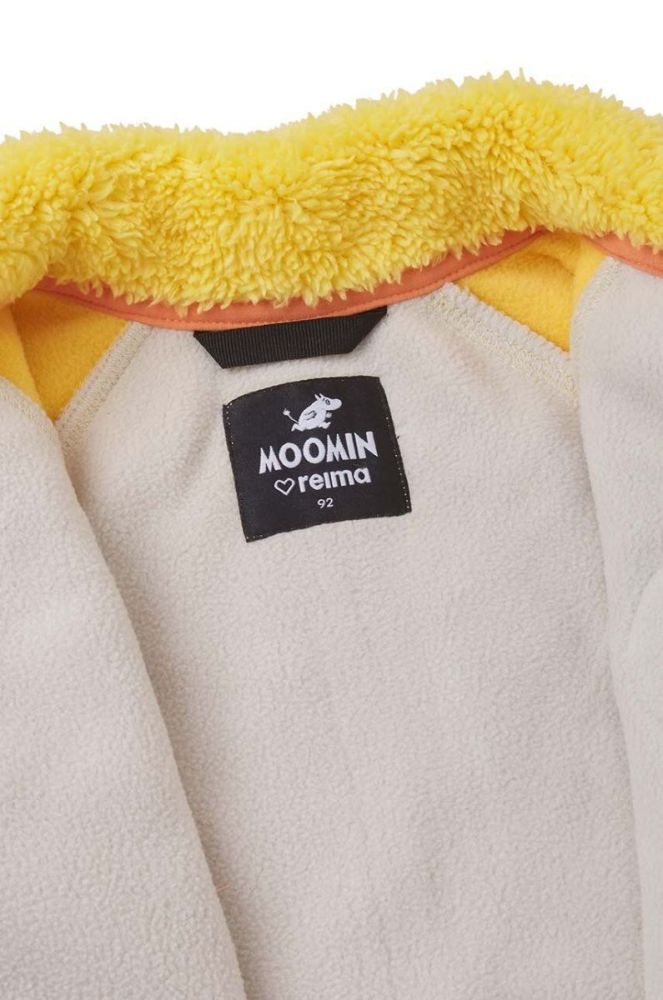Дитяча кофта Reima Moomin Kramgo колір жовтий однотонна фото 5