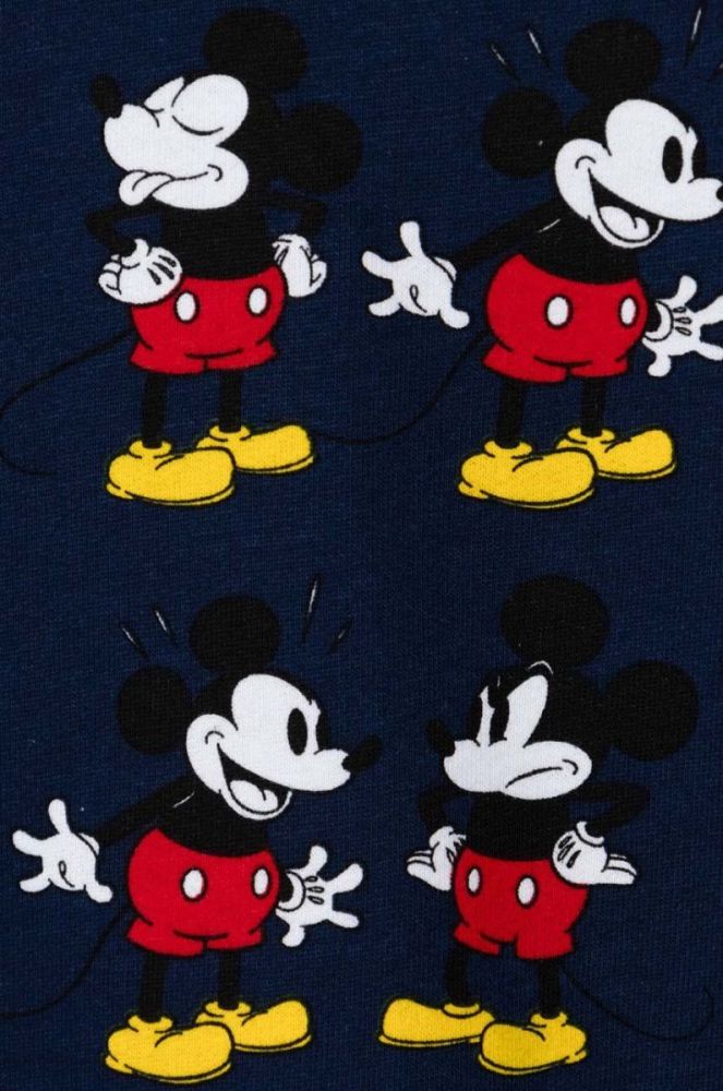 Бавовняна кофта United Colors of Benetton x Disney колір синій візерунок фото 3