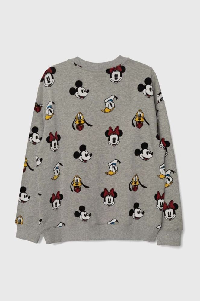 Бавовняна кофта United Colors of Benetton x Disney колір сірий візерунок (3549191) фото 2