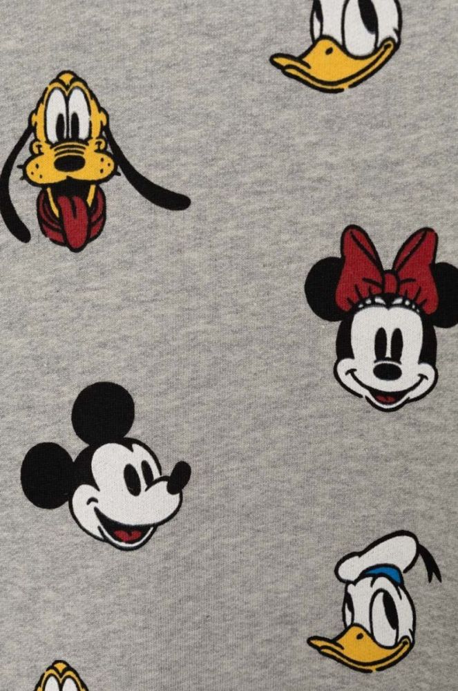 Бавовняна кофта United Colors of Benetton x Disney колір сірий візерунок (3549191) фото 3