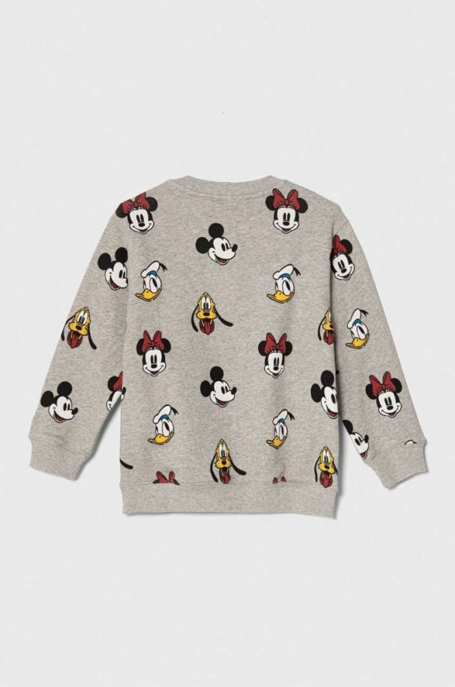 Дитяча бавовняна кофта United Colors of Benetton x Disney колір сірий візерунок фото 2