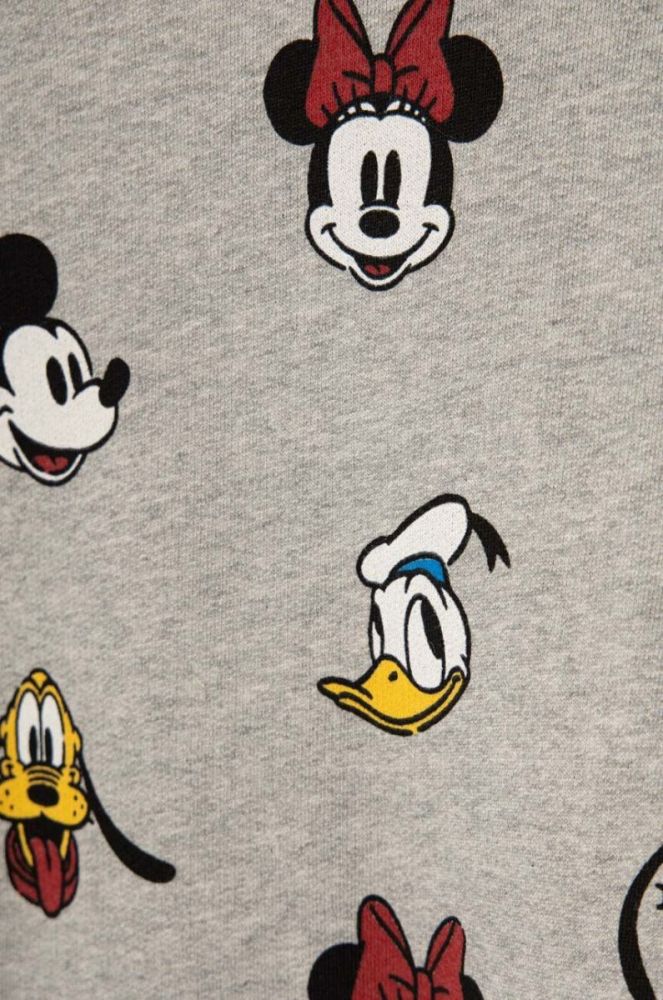 Дитяча бавовняна кофта United Colors of Benetton x Disney колір сірий візерунок фото 3