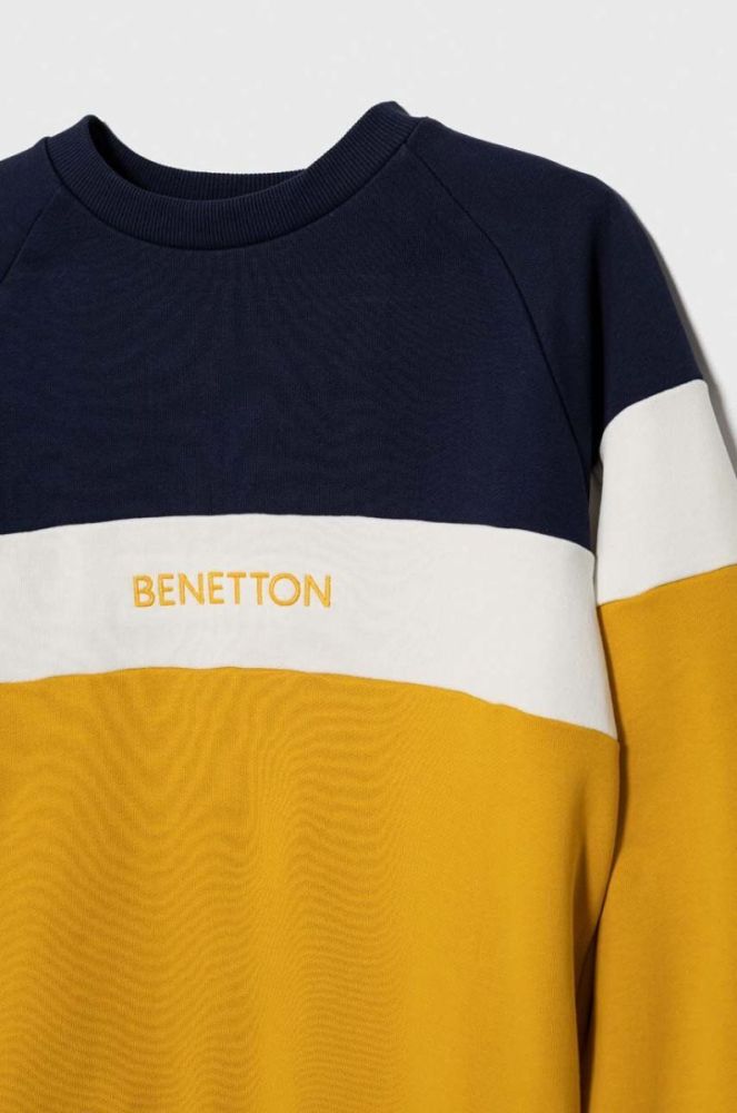 Дитяча кофта United Colors of Benetton колір жовтий з аплікацією фото 2