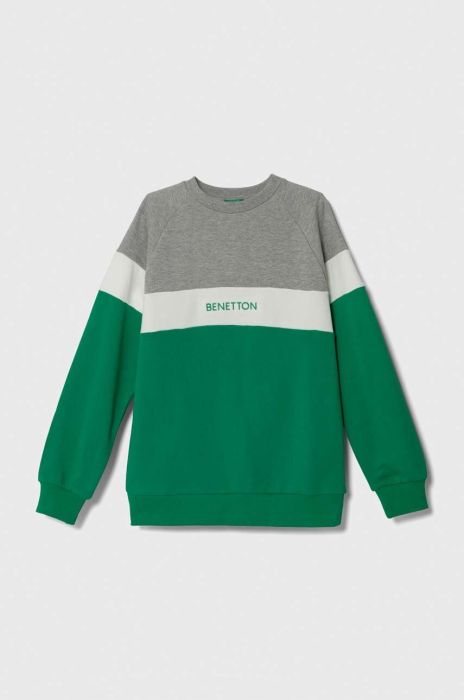 Дитяча кофта United Colors of Benetton колір зелений з аплікацією (3514946)