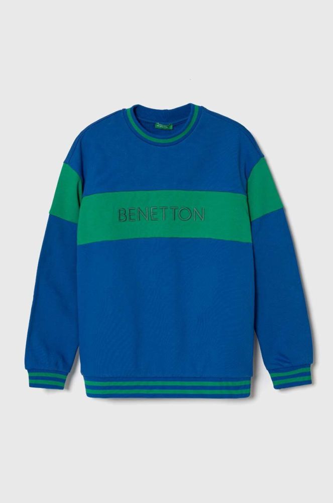 Дитяча бавовняна кофта United Colors of Benetton візерунок колір блакитний (3496175)