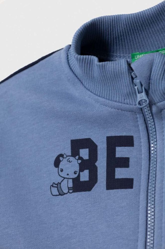 Дитяча кофта United Colors of Benetton візерунок колір блакитний (3485420) фото 3