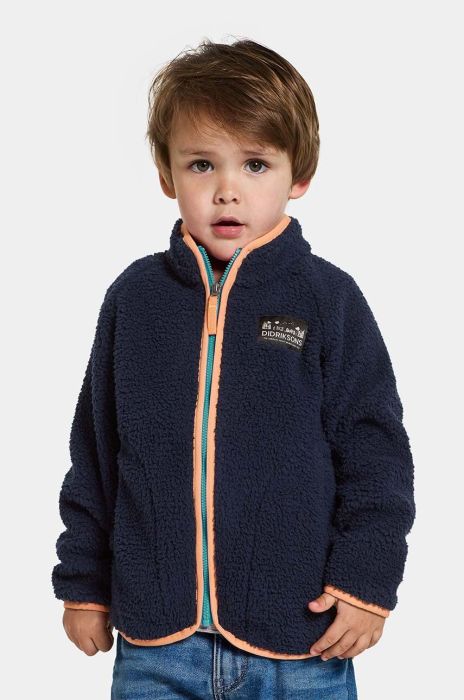 Дитяча кофта Didriksons GIBBS KIDS FULLZIP колір синій однотонна