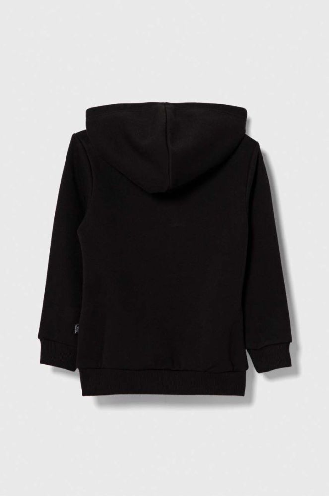 Дитяча кофта Puma ESS Logo Hoodie FL G колір чорний з капюшоном з принтом фото 2